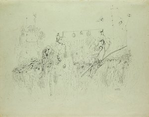 بدون عنوان ، حوالي 1941-42 (حبر هندي على ورق) بواسطة ألفريد أوتو وولفجانج شولز وولز