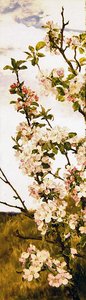 زهر التفاح ، 1880-186 (زيت على لوح) بواسطة ألفريد بارسونز