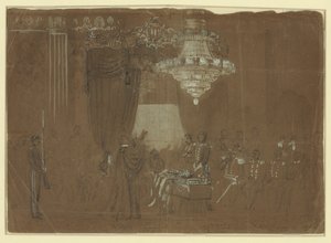 خدمة الجنازة على العقيد إلسورث في البيت الأبيض East Room Abstract / medium