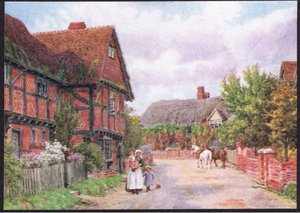 الأكواخ في East Hagbourne ، من The Cottages and the Village Life of Rural England التي نشرتها شركة Dent & Sons Limited ، 1912 بواسطة ألفريد روبرت كوينتون