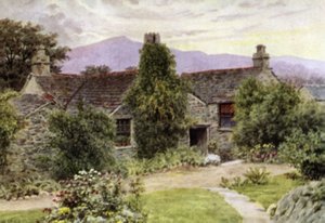 Dove Cottage ، Grasmere (لون ليثو) بواسطة ألفريد روبرت كوينتون