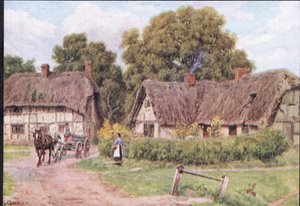 West Hagbourne ، Berkshire ، من The Cottages and the Village Life of Rural England نشرتها Dent & Sons Limited ، 1912
