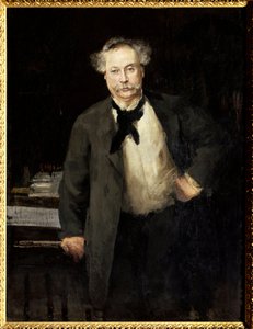 بورتريه الكسندر دوما الابن (1824-1895) ، كاتب فرنسي. لوحة للفريد فيليب رول (1846-1919) بواسطة ألفريد رول