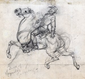 وفاة رينولدز في جيتيسبيرغ 1863 (رسم)