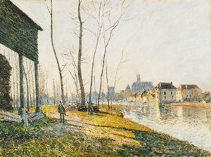 صباح شباط - فبراير في موريه سور لوينغ ؛ صباح فبراير في Moret-sur-Loing ، 1881 بواسطة الفريد سيسلي