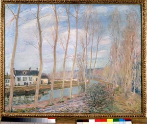 لوحة قناة Loing بواسطة Alfred Sisley (1839-1899) 1892 Sun. 0.73x0.93 م باريس ، متحف أورساي بواسطة الفريد سيسلي