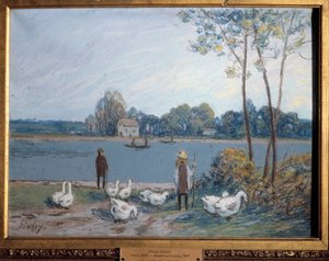 على حافة Loing. لوحة للفريد سيسلي (1839 - 1899) بواسطة الفريد سيسلي