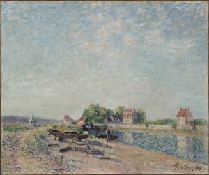 Saint-Mammes ، قناة Loing بواسطة Alfred Sisley