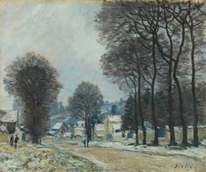 الثلج في Louveciennes ، c.1874 بواسطة الفريد سيسلي