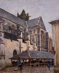 الكنيسة في Moret in the Rain ، 1894. بواسطة الفريد سيسلي