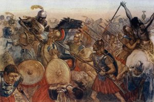 معركة بحيرة تراسيمين ، إيطاليا ، الحرب البونية الثانية ، 217 قبل الميلاد بواسطة مطاحن ألفريد واليس