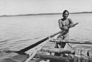 صياد على قاربه ، c1890 ، 1910 بواسطة لوحة ألفريد ويليام أماندوس
