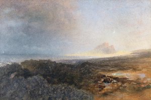 قلعة بامبرغ ، نورثمبرلاند ، 1877 بواسطة ألفريد ويليام هانت