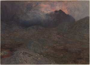 Cwm Trifaen ، ج. 1857. بواسطة ألفريد ويليام هانت