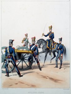 نابليون أرمي: مدفعية خفيفة. نقش ألفريد دي ماربوت (القرن التاسع عشر) 1812. مالميزون ، متحف دو شاتو. بواسطة ألفريد دي (بعد) ماربوت