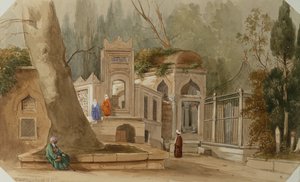 أيوب ، القسطنطينية (ألوان مائية وقلم رصاص) بواسطة ألفريد دي كورفيل