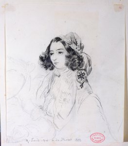 جورج ساند (1804-76) يرتدي الحجاب ، 1833