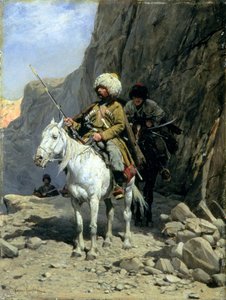 دورية الشركس ، حوالي عام 1885 (زيت على ظهر السفينة)