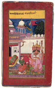 Kambhavati Ragini of Malkos ، 1591 (مرحاض غير شفاف وذهب على ورق) بواسطة علي وحاتم حسين