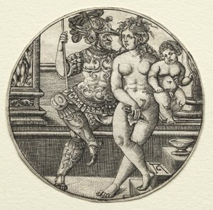 المريخ والزهرة وكيوبيد ، 1520s.