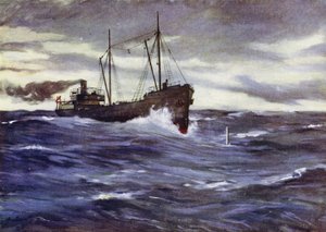 كولير Thordis على وشك أن يصطدم بغواصة ألمانية بواسطة ألان (بعد) ستيوارت
