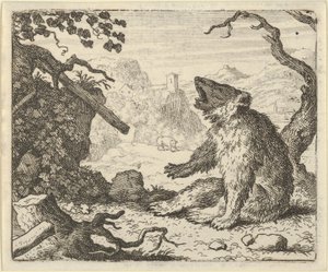 يدعو الدب رينارد للظهور أمام مجلس الحيوانات ، 1650-1675. بواسطة ألارت فان إيفردنغن