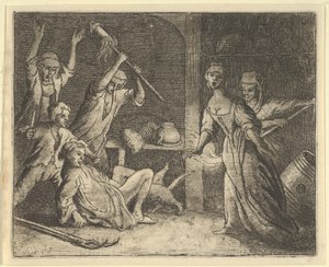 القطة ، التي تم القبض عليها في فخ ، تعرضت لسوء معاملة من قبل أهل المنزل ، 1650-1675. بواسطة ألارت فان إيفردنغن