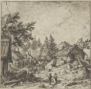 The Hamlet on the Montainous Ground ، القرن السابع عشر. بواسطة ألارت فان إيفردنغن