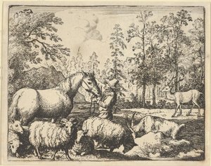 قصة الحصان الذي يريد الانتقام من الأيل ، 1650-1675. بواسطة ألارت فان إيفردنغن