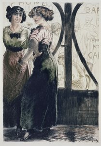 فتيات الشوارع ، من "Paris: Moeurs، Costumes et Attitudes 1912-13، Vol. 1: Les Bars 