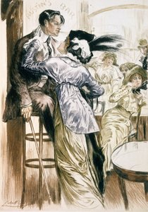 العشاق ، من "Paris: Moeurs، Costumes et Attitudes 1912-13، Vol. 1: Les Bars 