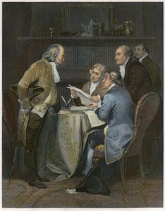 صياغة إعلان الاستقلال عام 1776 بواسطة ألونزو تشابل