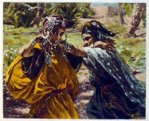 رسم توضيحي لـ"دينيه" من "السراب" مشاهد من الحياة العربية. 1906. رسوم إيتيان دينيه من كتاب "السراب، مشاهد من الحياة العربية" مع تعليق لسلمان بن إبراهيم بامر. وُلد نصر الدين دينيه باسم ألفونس-إتيان دينيه؛ (1861-1929) كان فرين
