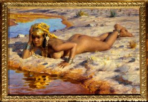 على حافة الوادي. لوحة لإتيان دينيه (1861-1929)