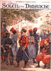 الأيام الأخيرة من المستعمرات ، في Jardins du Trocadero at the Exposition Universelle ، من 'Soleil du Dimanche' ، 28 أكتوبر 1900 (لون ليثو)