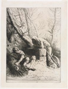 الموت وحطاب ، 1881. بواسطة ألفونس ليجروس