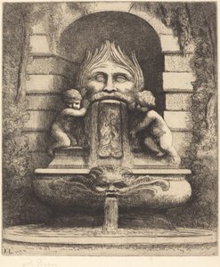 النافورة: Grotesque، Children and Basin Une fountaine: Masque، enfants et bassin. بواسطة ألفونس ليجروس
