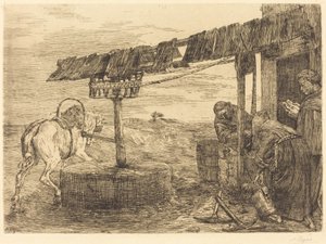 طاحونة لو مانيج يحركها حصان ، ربما عام 1869. بواسطة ألفونس ليجروس