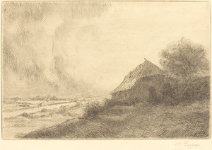 Hovel on a Hillside (Masure sur la colline) بواسطة ألفونس ليجروس