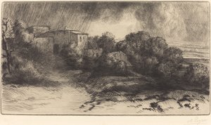 La Ferme de Brieux Effect d'orage Farm في Brieux in a Storm. بواسطة ألفونس ليجروس
