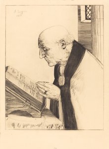 قراءة في مكتب اليوم La lecture de l'office ، ١٨٦٨. بواسطة ألفونس ليجروس