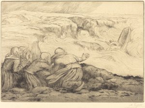 قارب صغير في Peril Barque en peril. بواسطة ألفونس ليجروس