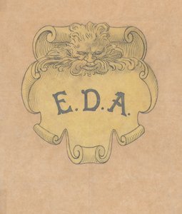 دراسة للوحة اسم برونزية لإدوارد د. 1892.