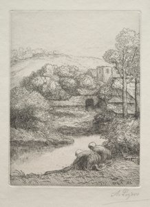 مكان الغسيل ، المسمى The Washerwomen (Le Lavoir، Dite "Les Laveuses") بواسطة ألفونس ليجروس