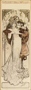 نموذج للطباعة الحجرية "برنامج 27 أكتوبر 1900" ، ج. 1900 بواسطة ألفونس موشا