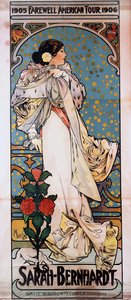 ملصق لجولة وداع سارة برنهاردت الأمريكية 1905-1906 ، 1905
