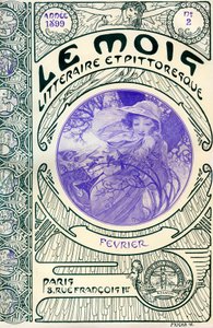 غلاف المجلة (المجلة الشهرية) Le Month litteraire et Picturesque لألفونس موتشا (1860-1939): شهر فبراير 1899 - Maison de la Bonne Presse - بواسطة ألفونس موشا