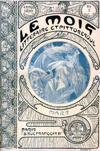 غلاف المجلة (المجلة الشهرية) الشهر الأدبي والرائع لألفونس موتشا (1860-1939): مارس 1899 - دار لا بوني برس - بواسطة ألفونس موشا