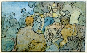 رسم لألفونس موتشا من عمل "كليو" للمؤلف الفرنسي أناتول فرانس. 1900 موتشا (1860-1939). كان رسامًا تشيكيًا للفن الحديث بواسطة ألفونس موشا