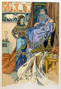 رسم توضيحي لألفونس موتشا من قصيدة "راما" في ثلاثة أعمال لبول فيرولا. حوالي 1898. موتشا (1860 1939). كان رسامًا تشيكيًا للفن الحديث